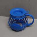 Ecolution Patented Micro-Pop Microwave Popcorn Popper with Temperature Safe Glass, 3-in-1 Lid Measures Kernels and Melts Butter, Made Without BPA, Dishwasher Safe, 1.5-Quart, Blue