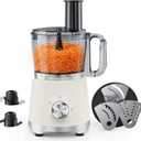 OLIXIS Food Processor 10.5 Cups, 600W Powerful Food processors with 5 Blades, Dishwasher Safe Meat Grinder for Slicing, Shredding, Chopping, Kneading, for Meat, Vegetables, Fruit, Dough
