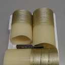 H-BLOSSOM Flickering Flameless Candles Ivory Real Wax Pillar with Embedded String Lights LED Candles Battery Operated with 10 Key Remote and Cycling 5H Timer Set of 3 (3" x 4"/5"/6") (Gold)