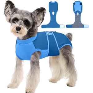 Kuoser Dog Recovery Suit for Dogs After Surgery, Soft Dog Surgical Onesie for Female Male Dogs Spay Neuter, Anti-Licking Pet Bodysuit for Abdominal Wounds, Skin Disease, E-Collar Alternative, Blue XL