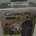 Misting Fan Portable Camping Fan 42800mAh Rechargeable with Remote Control, 3 LED Light & Stepless Speed Control & Cooling Spray with 6L Bucket, Timer Function, Portable Handle, Rotating Hanging Hook