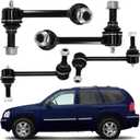 4PCS Front & Rear Stabilizer Sway Bar End Link Compatible with GMC Envoy Chevrolet Trailblazer SSR Buick Rainier Isuzu Ascender Replaces K80824 K80825 K6667 K6668