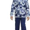 adidas girls Disney Mickey Mouse Jogger Set (Small, Wonder Blue Melange/Multicolor)