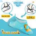 Toddler & Kids Water Shoes, Non-Slip Aqua Shoes for Boys & Girls, Lightweight Quick-Dry Sport Shoes for Beach & Swim (6.5 Toddler, Blue Truck)