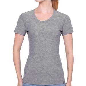 MERIWOOL Womens Merino Wool Short Sleeve T Shirt Lightweight Base Layer Tee (Gray, S)