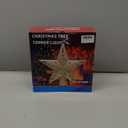 10" Christmas Tree Topper Projector with 6 Projection Modes, Built-in LED Rotating Light, 3D Glitter Dynamic Projector Light Up Xmas Tree Topper Star for Christmas Holiday Party Decorations Gifts (Silver)