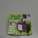 Sprinkler Timer 2 Outlets, Programmable Water Hose Timer with Rain Delay/Manual/Automatic Watering System, Outdoor Digital Automatic Irrigation for Garden Yard Lawn with Large Display(Black)