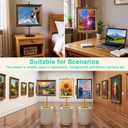 Adjustable Tabletop Easel Stand, Picture Easels for Display Up to 28" H, Metal Picture Frame Holder Stand for Art Photo, Tabletop Art Easel Stand, Gold