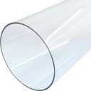 Piutouyar Round Clear Rigid Tubing Pipe,3.78 Inch (96 mm) ID x 4 Inch (100 mm) OD x 12 Inch (305 mm) Length Rigid Tubing Plastic Polycarbonate Tube