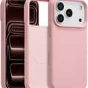 Magnetic for iPhone 17 Pro Max Case 6.9", Premium Liquid Silicone Case,[Compatible with Magsafe][Soft Anti-Scratch Microfiber Lining],Slim Thin Shockproof Phone Cover-Pink