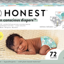 The Honest Company Clean Conscious Diapers for Sensitive Skin | Up to 100% Leakproof | Hypoallergenic, Fragrance Free | Gender Neutral | Club Box, Size Newborn, 144 Count (Prints May Vary)