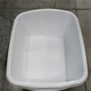 Tribello Plastic Wash Tub Dishpan Basin and Foot Bath for Soaking Feet, Laundry Hand Wash Bucket, Dish Pans for Washing and Storage Cleaning Supplies - 12 Quarts - Heavy Duty - Made in USA (White)