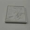 ART.COM Wall Art Print Fleur Blanc 1 on White Frame by Jurgen Gottschlag, 13in x 13in