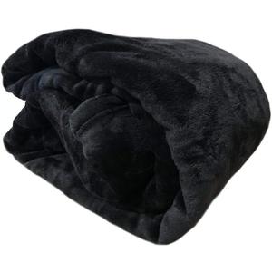 1 Piece Lightweight Couch All Season Solid Warm Cozy Super Soft Throw Flannel Fleece Micro Plush Bed Blanket King Size - Black