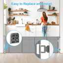 EZIGO Retractable Baby Gates Replacement Parts, Full Set Wall Mounting Accessories Including Brackets, Latches, Screws for 100/120 inch Extra Wide Baby Gate Mesh Gate Retractable Dog Gate, Gray