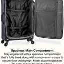 U.S. Traveler Anzio Softside Expandable Spinner Luggage, Dark Grey, Checked-Medium 26-Inch
