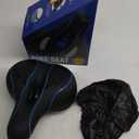 Everlasting Comfort Bike Seat Cushion (10"x8") - Universal Fit for Mountain, Stationary, Cruiser Bikes - Easy Assembly - Comfortable Memory Foam Bike Saddle - Bike Seats for Men - Bike Seats for Women