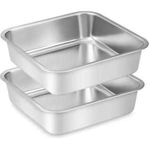 Stainless Steel Dog Bowls, [2 Pack] Water and Food Bowl Set, 1.6L Pet Metal Dishes for Small Medium Large Dogs