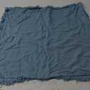 Foindtower Set of 1 Decorative Linen Fringe Throw Pillow Covers Boho Farmhouse Cushion Cover with Tassels Soft Accent Pillowcase for Couch Chair Sofa Bed Living Room Home Decor,16×16 Inch,Sky Blue