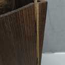 2 Pack Trash Can Wood Waste Basket Wooden Garbage Bins Decorative Farmhouse Trash Can for Bathroom Bedroom Office Desk Living Room (Distressed Brown)