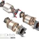 PHILTOP Catalytic Converter Compatible with Honda, Acura 2010-2014 Pilot/TL/Ridgeline 3.5L, 2011-2014 Odyssey/TSX 3.5L, 2008-2012 Accord 3.5L, 2013-2017 RDX 3.5L, EPA Compliant #OE 16658 16643 16447