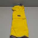 SlowTon Dog Raincoat, Adjustable Dog Rain Jacket Clear Hooded Double Layer, Waterproof Poncho with Reflective Strip Straps and Storage Pocket for Small Medium Large Dogs(M) (Yellow)