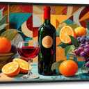 Large Wine Wall Art for Kitchen Dining Room Grapes Fruit Pictures Wall Decor Wine Bottle Canvas Print Painting Home Framed Artwork Decoration Gifts for Bedroom Office 30"x60"