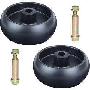 2 Pack GX10168 Deck Wheels Replace John Deere GX10168 Gauge Wheels for John Deere 115 D100 D105 D110 D130 D140 D160 D170 L100 L110 L120 L130 LA115 LA135 LA145 Z345R Z355E Z425 Z445 Z540M Deck