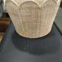 13" Top X 16" Bottom X 11.2" High X 12" Slant, Large Scalloped Lamp Shade, Tropical Lampshade,Rattan Lamp Shade, Wicker Seagrass Lamp Shades for Table Lamp (Large-13" Top X 16" Bottom X 11.2" High)