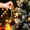 Sumind 6 Pcs Vintage Farmhouse Matte Metal Christmas Ball Ornaments Rustic Ball Ornaments Shatterproof Waterproof Neutral Christmas Tree Balls Textured Antique for Holiday Xmas Decor(Vintage)