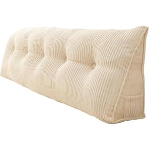 Triangular Headboard Cushion Large Triangular Headboard Wedge Bed Daybed Backrest Support Cushion Headboard Wedge Pillows for Day Bed(Color 4,180x50x20cm)
