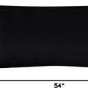 BEDELITE Satin Body Pillow Cover, Super Soft and Cooling Body Pillow Pillowcase for Hair and Skin, Breathable Silky Full Long Pillowcase Cover(20"x54", Black)