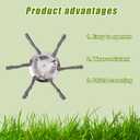 Lasuroa String Trimmer Replacement Head, Universal Steel Wire Grass Trimmer Head Unbreakable 6in Wire Grass Brush Cutter Part for Electric Battery Trimmers (6 Blades)
