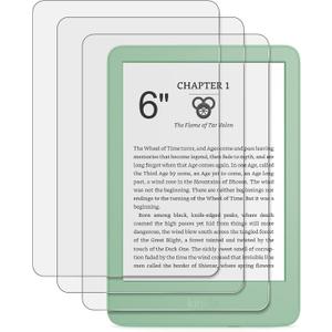 CoBak 3 Pack Anti-Glare Matte Screen Protector for 6" Kindle 2024 and 2022 (11 Generation) Kobo Nia, and PocketBook - High Clarity, Fingerprint Resistance, Anti-Bubble PET Film (Clear)