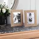 Gurfuy 5x7 Picture Frame Display Pictures 5x7 Without Mat - Wooden Photo Frame for Wall or Tabletop Display, Vertical for Table Top Display and Wall Mounting Hanging Nature