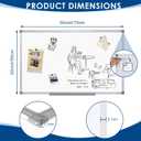 SWANCROWN Magnetic White Board 30 x 20 Inches Dry Erase Board, Hanging Whiteboards for Door, Office, Home, Dorm- Teachers/Students/Family