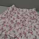 Flowy Shorts for Women Casual Boho Floral Skorts Ruffle Mini Skirts Running Tennis Butterfly Chiffon Shorts S