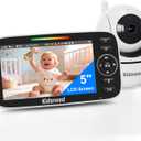 Kidsneed Baby Monitor with Camera and Audio - 5 inch 720P Video Baby Monitor, No WiFi, 48H Battery Life, Night Vision, Two Way Talk, Remote Pan Tilt Zoom, Thermal Monitor1000 ft Range 530 (Black1)