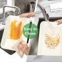 SUT 4-Pack Ivory Serving Trays for Entertaining, 16" x 11" Serving Platters for Snacks, Fruit, Cookies, Dessert, Reusable Plastic Trays for Serving Food and Party Organization in Kitchen &for Parties