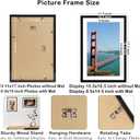 11x17 Picture Frames Set of 5, Black Photo Frames with 9x15 Mat for Photos, Posters, Prints, Wall Mounting Display, Shatter-Resistant Plexiglass Front