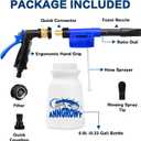 anngrowy Car Wash Foam Gun Foam Cannon Garden Hose Spray Foam Gun Soap Car Wash Foam Cannon Blaster for Hose Car Washing Soap Gun Adjustable Foaming Car Wash Sprayer Quick Connector to Any Garden Hose