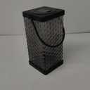 HD Designs Outdoors Solar Glass Lantern - Light Gray, 8.5 in 