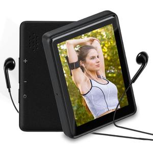 Bluetooth MP3 Player with Touch Screen, Skybess 32GB Portable MP3 Players with TF Card Slot, HiFi Lossless MP3 Music Player with Speaker, FM Radio, Video, Recorder, Alarm Clock, 2.4" Full Screen