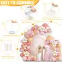 Bazen Upgraded 8.2ft & 5ft Balloon Arch Kit with Base, White, PVC Material, Round Shape, Perfect for Wedding, Baby Shower, Birthday Parties