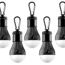 Tent Lamp Portable LED Tent Lights 5 Packs Hook Hurricane Emergency Lights LED Camping Light Bulb Camping Tent Lantern Bulb Camping Equipment for Camping Hiking Backpacking Fishing Outage