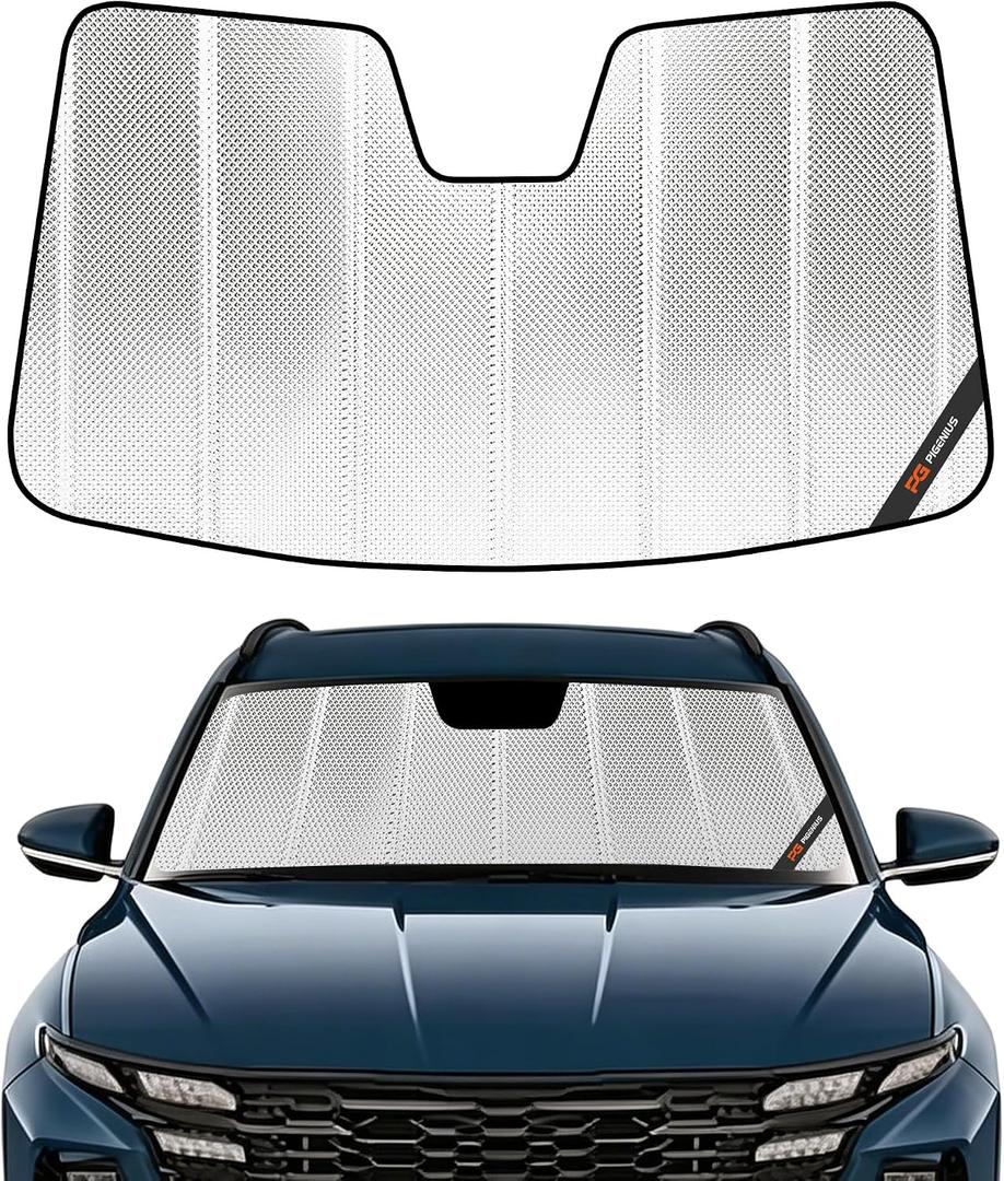 Pigenius Windshield Sun Shade for Hyundai Santa Cruz 2025-2026. Front Window Sunshade with Storage Bag