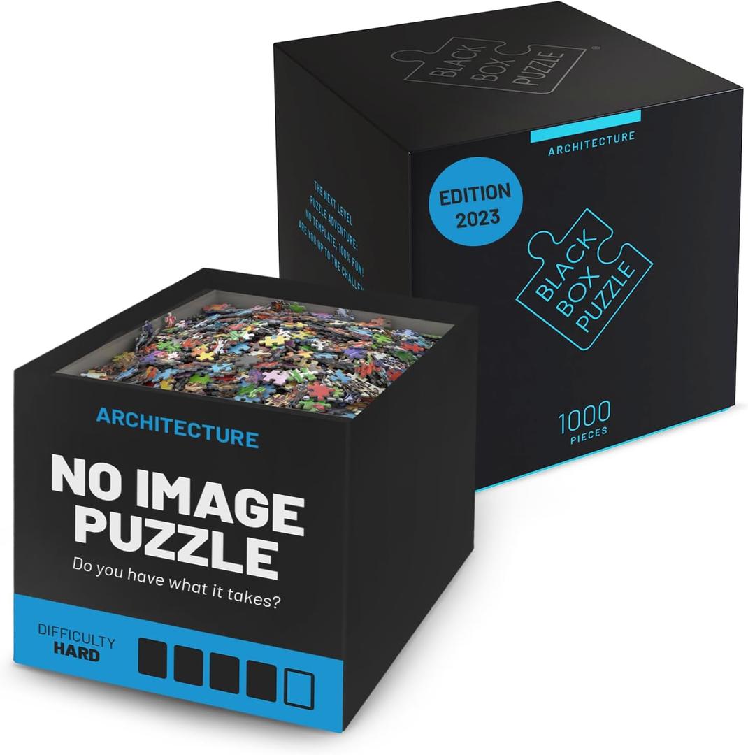 Misu Games Black Box Puzzle Without Template, Jigsaw Puzzles for Adults 1000 Pieces, Cool Jig-Saw Puzzels 20x27 Multiple Categories, Difficult Puzzle (Architecture, 2023)