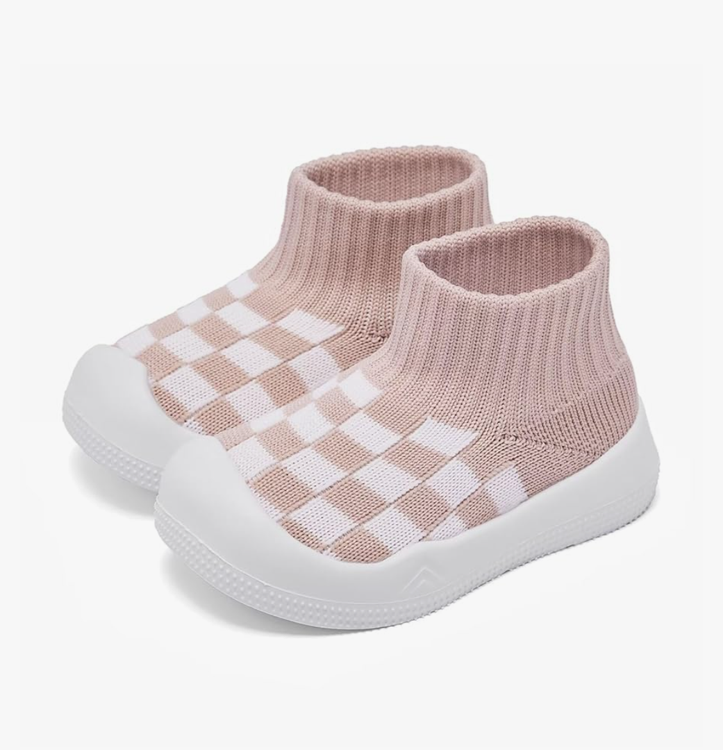 Eashi Baby Boy Girl Non-Skid Indoor Infant Walking Shoes Breathable Warm Elastic Sock Shoes with Memory Sole Protect Toes Outdoor Sneakers (Size: 3.5)