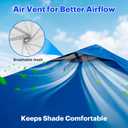 10x10ft Replacement Canopy Top with Air Vent— Instant Canopy Top Cover ONLY,Canopy Tent Top Cover for Straight Leg Canopy Frame - for Outdoor Garden Patio Sun Shade，No Frame(Navy Blue)
