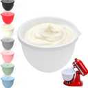 MGVK 5 Qt TiltHead silicone liners for kitchenaid stand mixer, Silicone Bowl Liners with Lids, Kitchen Aid Accessories and Attachments for Baking and Cooking (3pcs Green+Blue+White)